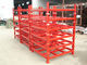 Millwork Collected Stacking Rack Untuk Pusat Logistik, Biru / Oranye